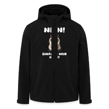 Nein einfach nur Nein, Geschenk Katzenliebhaber - Recycelte Männer Softshell-Jacke von Stanley/Stella - Schwarz - Vorne - AI Model Male 185 light (185cm)
