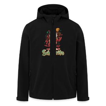 Schnurrito Cat Funny - Men’s Recycled Softshell Jacket by Stanley/Stella - black - Front - AI Model Male 185 light (185cm)