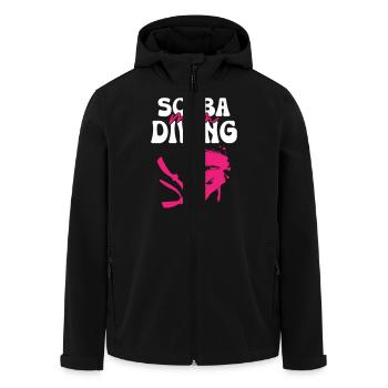 Scuba Diving Mom - Recycelte Männer Softshell-Jacke von Stanley/Stella - Schwarz - Vorne - AI Model Male 185 light (185cm)