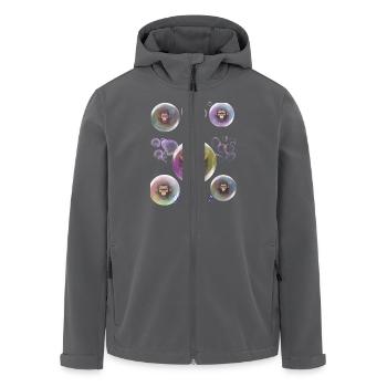 Seifenblasen Affe - Recycelte Männer Softshell-Jacke von Stanley/Stella - Anthrazit - Vorne - AI Model Male 185 light (185cm)