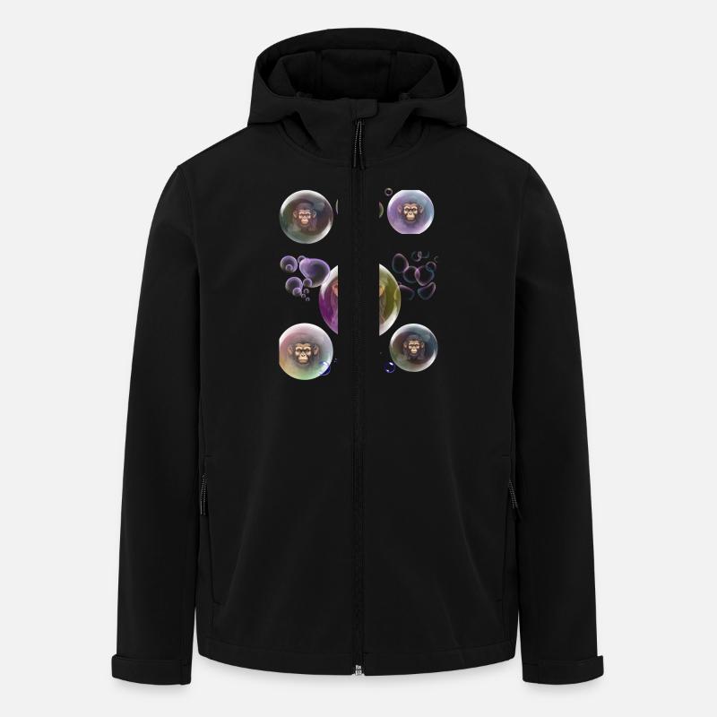 Soap Bubbles Monkey - Men’s Recycled Softshell Jacket by Stanley/Stella - black