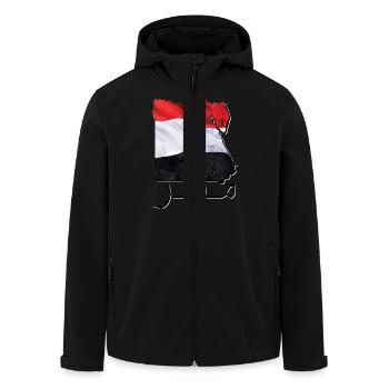 Ägypten Flagge in der Ägypten Landkarte EG - Recycelte Männer Softshell-Jacke von Stanley/Stella - Schwarz - Vorne - AI Model Male 185 light (185cm)