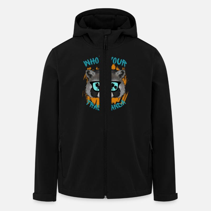 Who's Your Trash Panda - Men’s Recycled Softshell Jacket by Stanley/Stella - black