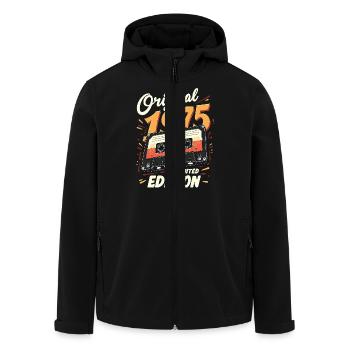 50th Birthday Man Woman 50 Years 1975 Gift - Men’s Recycled Softshell Jacket by Stanley/Stella - black - Front - AI Model Male 185 light (185cm)