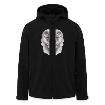 Sternzeichen Widder - Recycelte Männer Softshell-Jacke von Stanley/Stella - Schwarz - Vorne - AI Model Male 185 light (185cm)