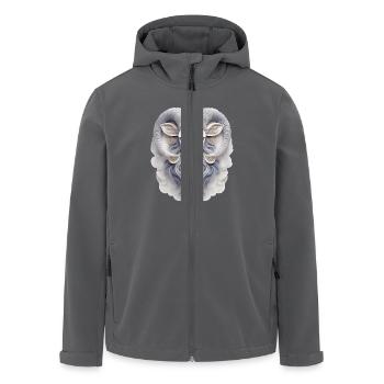 Signe du zodiaque Bélier - Veste softshell homme en polyester recyclé Stanley/Stella - charbon - Devant - AI Model Male 185 light (185cm)