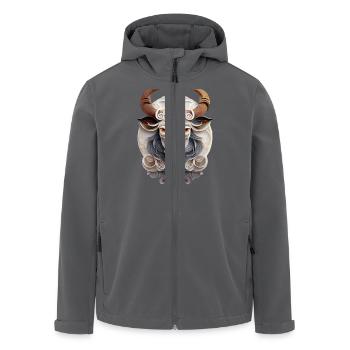Sternzeichen Stier - Recycelte Männer Softshell-Jacke von Stanley/Stella - Anthrazit - Vorne - AI Model Male 185 light (185cm)