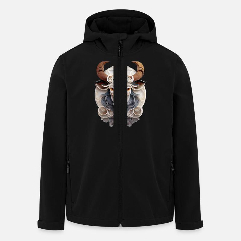 Sternzeichen Stier - Recycelte Männer Softshell-Jacke von Stanley/Stella - Schwarz