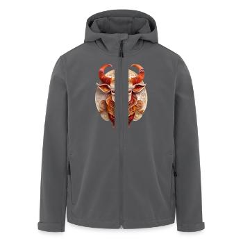 Sternzeichen Stier - Recycelte Männer Softshell-Jacke von Stanley/Stella - Anthrazit - Vorne - AI Model Male 185 light (185cm)