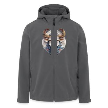 Sternzeichen Stier - Recycelte Männer Softshell-Jacke von Stanley/Stella - Anthrazit - Vorne - AI Model Male 185 light (185cm)