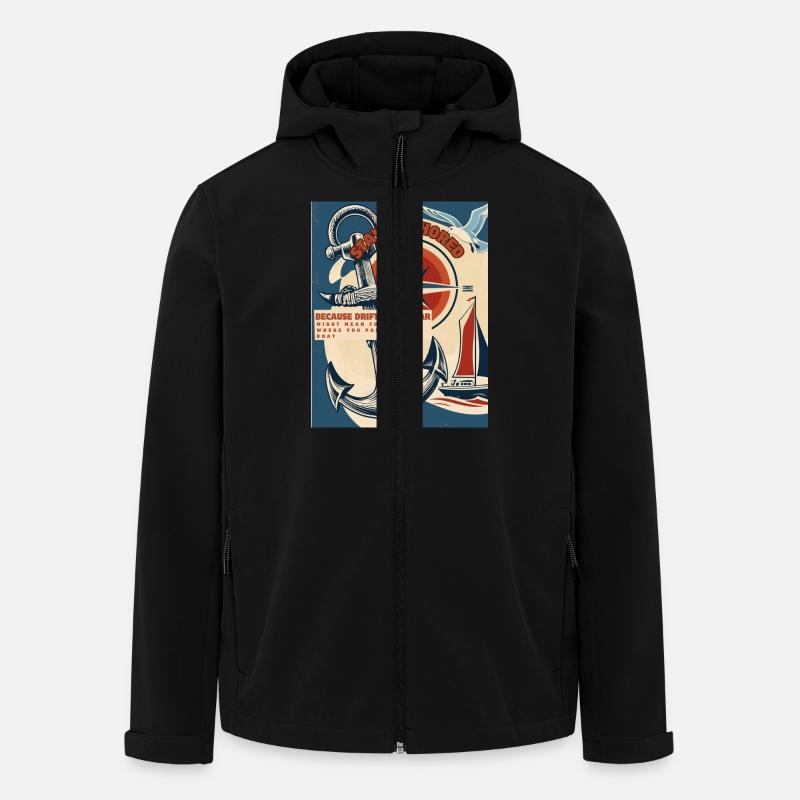 Rester ancre finale - Veste softshell homme en polyester recyclé Stanley/Stella - noir