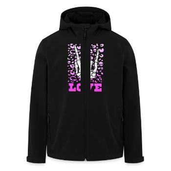 xoxo love you amore Blumen Frauen Valentinstag 14 - Recycelte Männer Softshell-Jacke von Stanley/Stella - Schwarz - Vorne - AI Model Male 185 light (185cm)