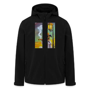 Chien distingué - Veste softshell homme en polyester recyclé Stanley/Stella - noir - Devant - AI Model Male 185 light (185cm)