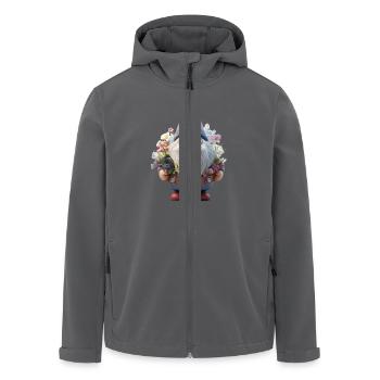 Gartenzwerg Design Blumenflüsterer - Recycelte Männer Softshell-Jacke von Stanley/Stella - Anthrazit - Vorne - AI Model Male 185 light (185cm)