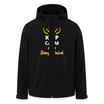 Keep Calm and Stay Weird - Men’s Recycled Softshell Jacket by Stanley/Stella - black - Front - AI Model Male 185 light (185cm)