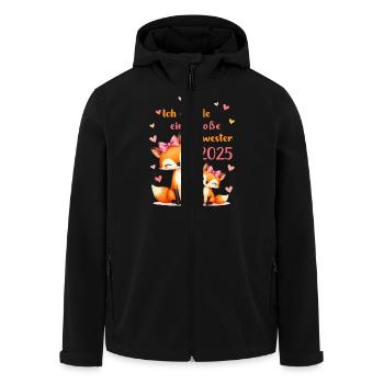 Bald große Schwester 2025 - Füchse - Recycelte Männer Softshell-Jacke von Stanley/Stella - Schwarz - Vorne - AI Model Male 185 light (185cm)