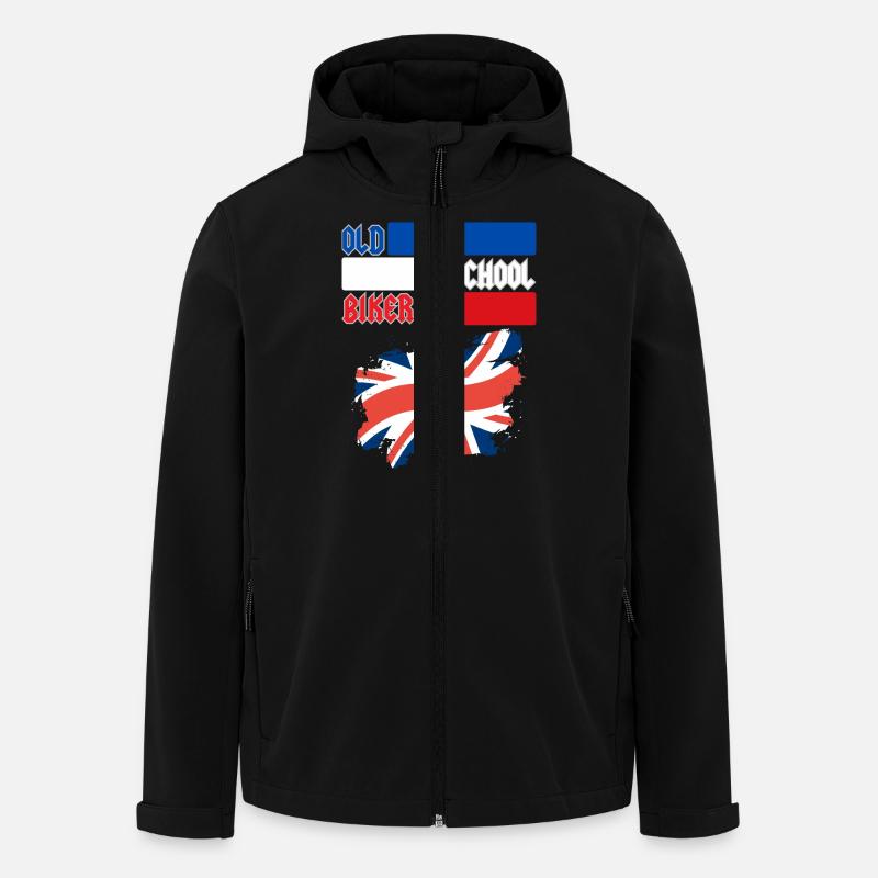 OLD SCHOOL BIKER UK - Recycelte Männer Softshell-Jacke von Stanley/Stella - Schwarz