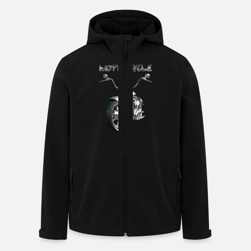 Vélo en chrome - Veste softshell homme en polyester recyclé Stanley/Stella - noir