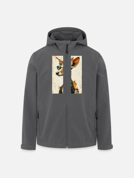 Fox in a suit - Men’s Recycled Softshell Jacket by Stanley/Stella - black