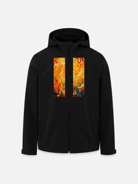 Swirling Fire - Men’s Recycled Softshell Jacket by Stanley/Stella - black