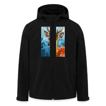 Image de cerf - Veste softshell homme en polyester recyclé Stanley/Stella - noir - Devant - AI Model Male 185 light (185cm)