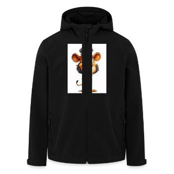 Un lion en vêtements - Veste softshell homme en polyester recyclé Stanley/Stella - noir - Devant - AI Model Male 185 light (185cm)