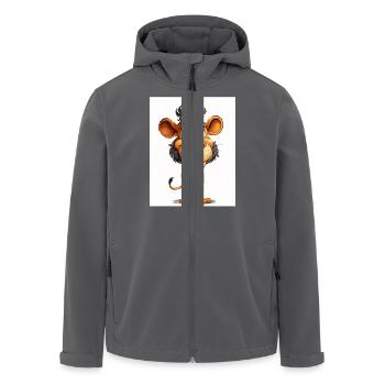 Un lion en vêtements - Veste softshell homme en polyester recyclé Stanley/Stella - charbon - Devant - AI Model Male 185 light (185cm)