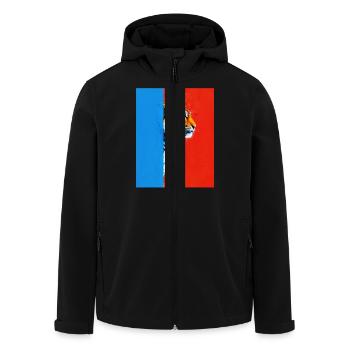 Tigre sur un fond coloré - Veste softshell homme en polyester recyclé Stanley/Stella - noir - Devant - AI Model Male 185 light (185cm)