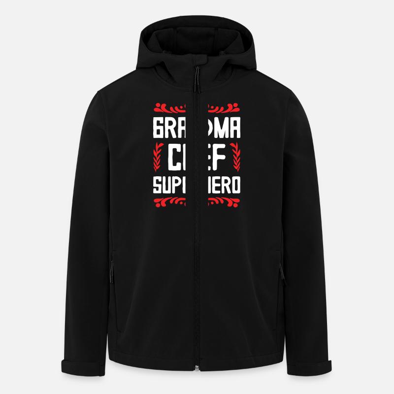Granny Chef Superhero - Men’s Recycled Softshell Jacket by Stanley/Stella - black