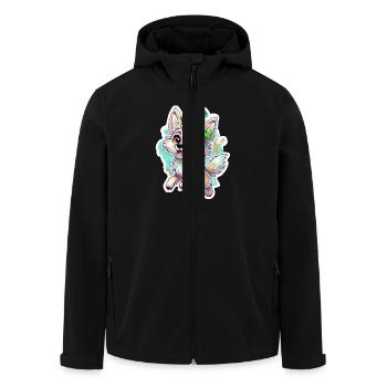 St. Patrick’s Day Fuchs - Recycelte Männer Softshell-Jacke von Stanley/Stella - Schwarz - Vorne - AI Model Male 185 light (185cm)