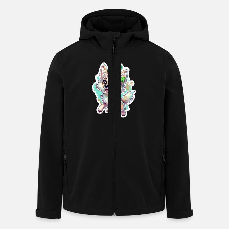 Renard de la Saint-Patrick - Veste softshell homme en polyester recyclé Stanley/Stella - noir