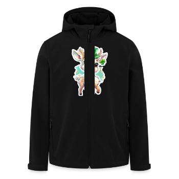 St. Patrick’s Day Reh - Recycelte Männer Softshell-Jacke von Stanley/Stella - Schwarz - Vorne - AI Model Male 185 light (185cm)