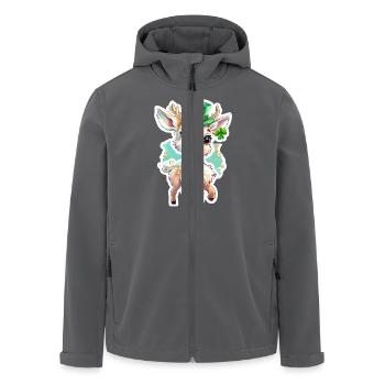 Cerf de la Saint-Patrick - Veste softshell homme en polyester recyclé Stanley/Stella - charbon - Devant - AI Model Male 185 light (185cm)