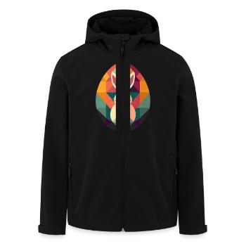 Easter Egg Design No.13 - Men’s Recycled Softshell Jacket by Stanley/Stella - black - Front - AI Model Male 185 light (185cm)
