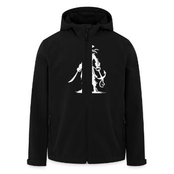 pirate - Veste softshell homme en polyester recyclé Stanley/Stella - noir - Devant - AI Model Male 185 light (185cm)