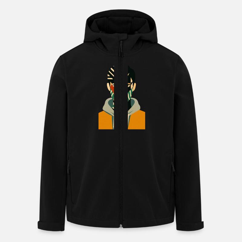 Cv dazzle style - Stanley/Stella Men's Recycled Softshell Jacket DISCOVERER - black