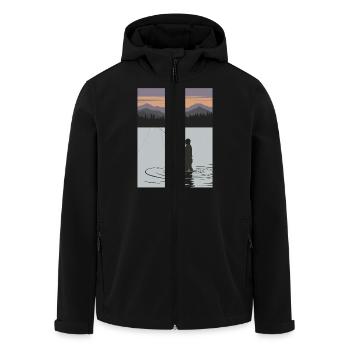 Cadeau d’artiste de tatouage - Veste softshell homme en polyester recyclé Stanley/Stella - noir - Devant - AI Model Male 185 light (185cm)