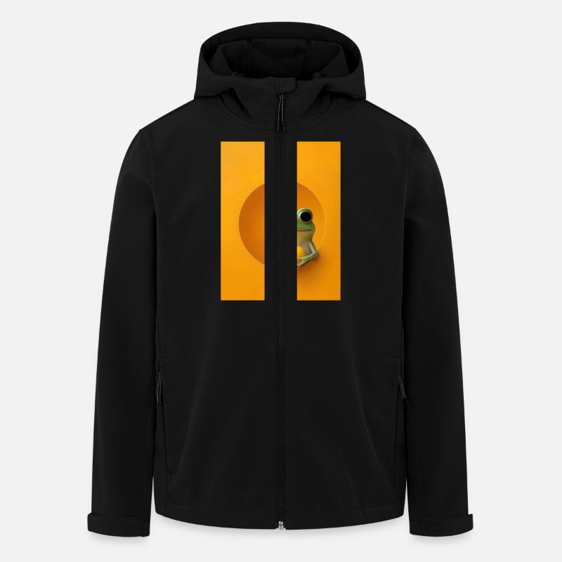 Frog Heart Cute Gift - Men’s Recycled Softshell Jacket by Stanley/Stella - black