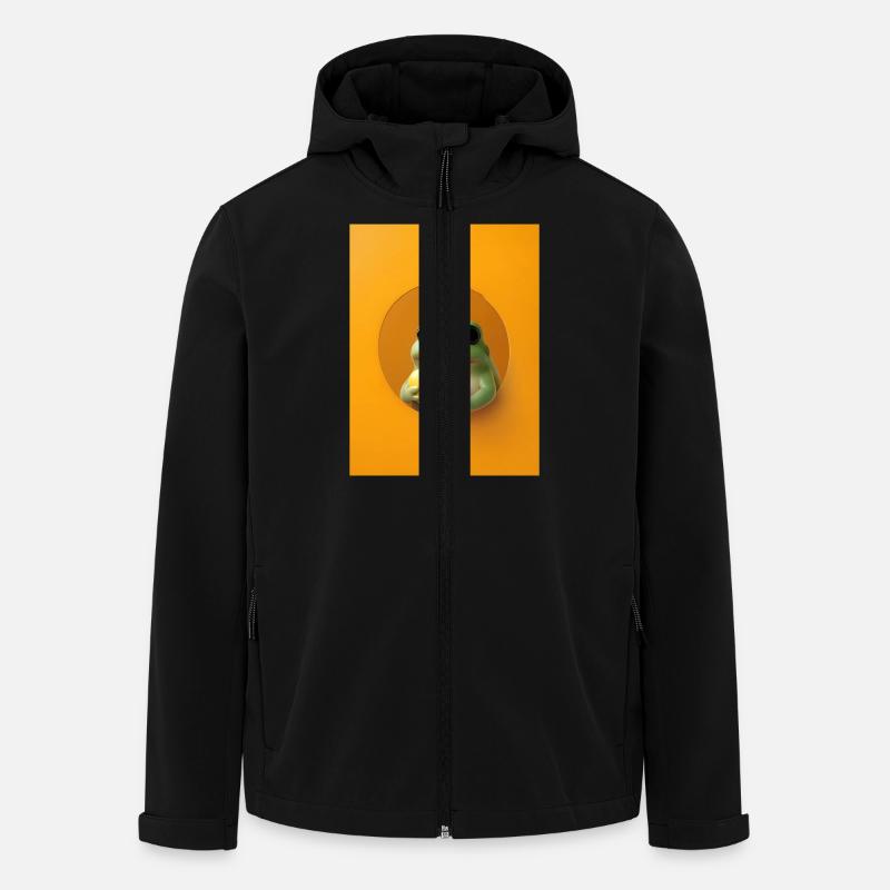 Frog Heart Cute Gift - Men’s Recycled Softshell Jacket by Stanley/Stella - black