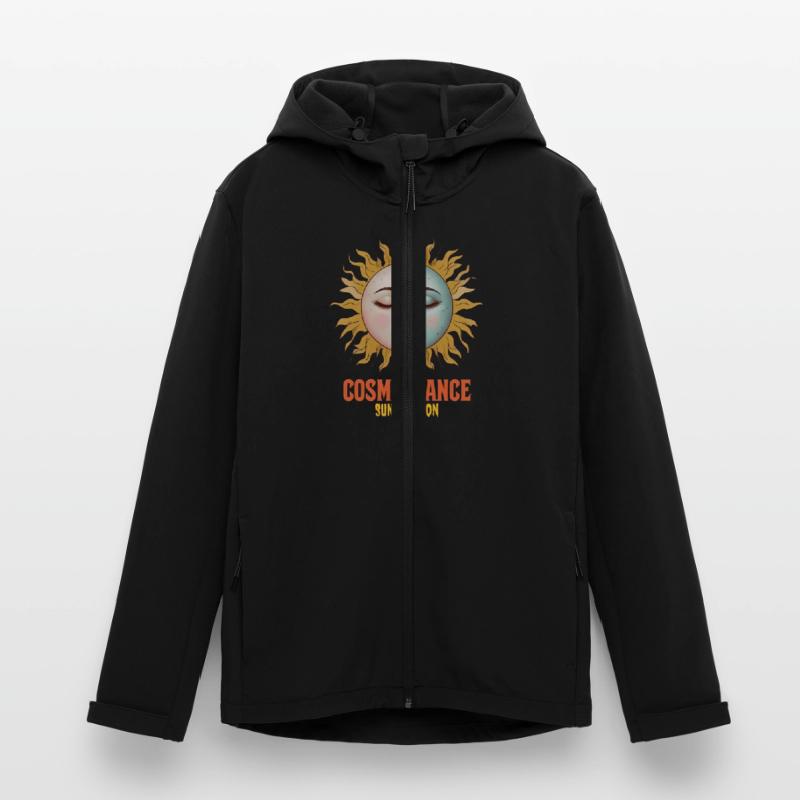 Cosmic Dance Spirituality Gift Men’s Recycled Softshell Jacket Discoverer by Stanley/Stella