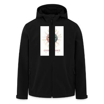 Cosmic Dance Spiritual Gift - Men’s Recycled Softshell Jacket by Stanley/Stella - black - Front - AI Model Male 185 light (185cm)