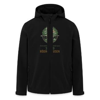 Mein Kompass zeigt Rödinghausen - Recycelte Männer Softshell-Jacke von Stanley/Stella - Schwarz - Vorne - AI Model Male 185 light (185cm)