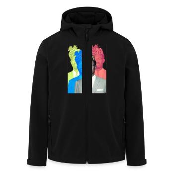 Patrice Lumumba - Recycelte Männer Softshell-Jacke von Stanley/Stella - Schwarz - Vorne - AI Model Male 185 light (185cm)
