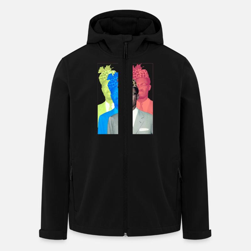 Patrice Lumumba - Veste softshell homme en polyester recyclé Stanley/Stella - noir