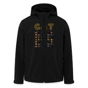 KATZE - Recycelte Männer Softshell-Jacke von Stanley/Stella - Schwarz - Vorne - AI Model Male 185 light (185cm)