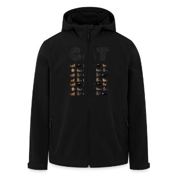 KATZE - Recycelte Männer Softshell-Jacke von Stanley/Stella - Schwarz - Vorne - AI Model Male 185 light (185cm)