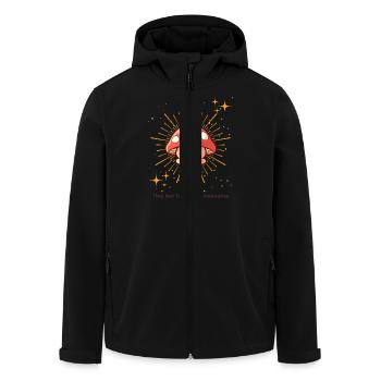 Tiny but Toad ally Awesome - Men’s Recycled Softshell Jacket by Stanley/Stella - black - Front - AI Model Male 185 light (185cm)