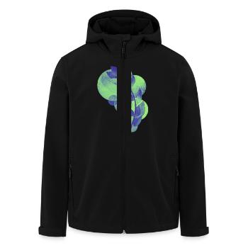 Plans - Men’s Recycled Softshell Jacket by Stanley/Stella - black - Front - AI Model Male 185 light (185cm)