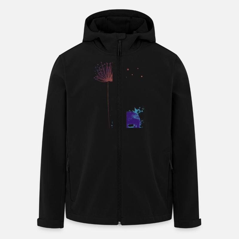 Dandelion Dream: Blue Elephant - Men’s Recycled Softshell Jacket by Stanley/Stella - black