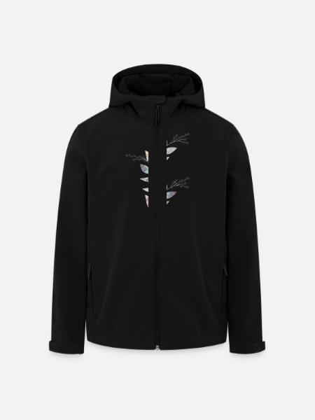 Collorful Plant - Men’s Recycled Softshell Jacket by Stanley/Stella - black